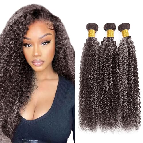 P4/Grey Bundles Silver Kinky Curly Human Hair...
