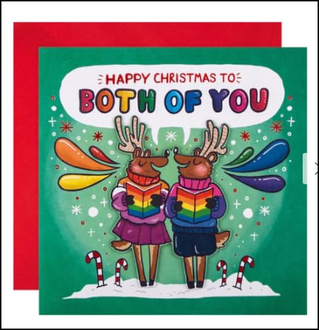 HallmarkBoth Of You Christmas Card - Reindeers Happy Christmas To Both Of You