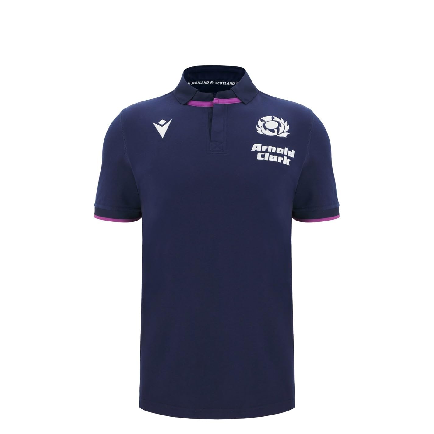 Macron Kids Scotland Rugby Home Shirt 2025 Juniors Navy 13 Years
