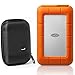 LaCie Rugged Thunderbolt USB-C 4TB Portable Hard Drive STFS4000800 Ivation Compact Portable Hard Drive Case (Large)