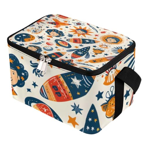 GzLeyigou Lunch Bags for Women Men 9 Cans,Independence Day Hot & Cold Food Delivery Bag Insulated Grocery Bag Insulated Lunch Box Cooler Bag for Office Work Picnic Beach