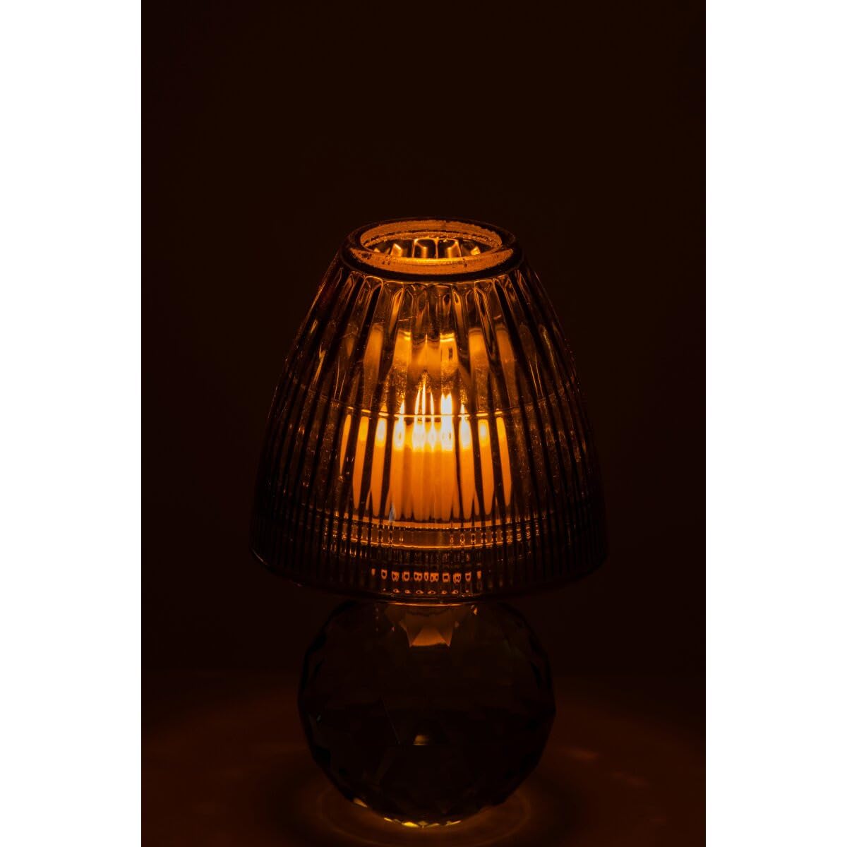 Photophore Design en Cristal "Célian" 18cm Vert