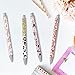 Qilery 15 Set Stainless Steel Resin Blank Epoxy Pens for UV Dtf Wraps Sublimation Pen Gifts Resealable Pouch Bag and Holographic Thank You Cards Set for DIY Glitter Craft