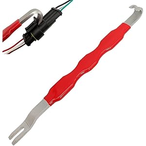 Herramienta de extracción de conector de terminal eléctrico automotriz, alicates de desconexión eléctrica con diseños rectos y de doble cabeza, herramienta de extracción de conectores eléctricos