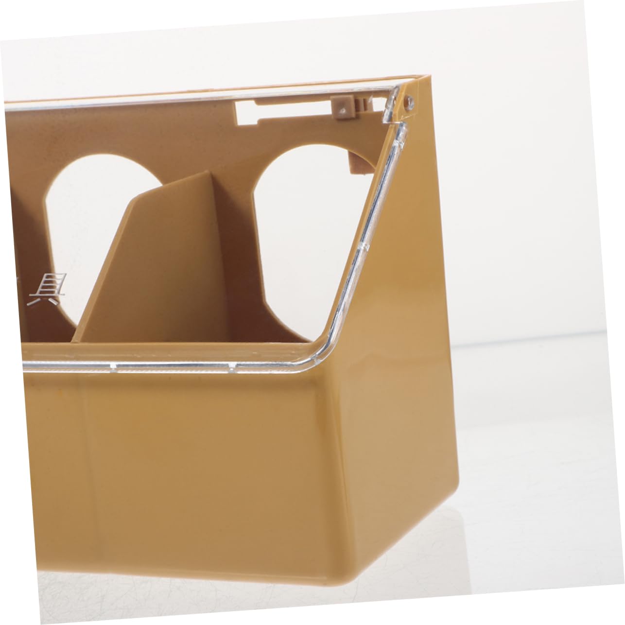 SUPVOX Mangiatoia per Piccioni a 3 Fori Coperchio, Contenitore per Cibo e Acqua in Plastica, 2 Pezzi, Leggero e Facile da Pulire per Gabbia