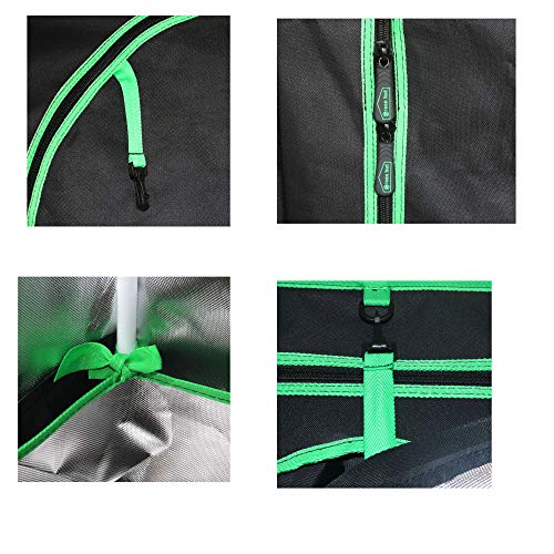 Green Hut 96"X48"X78" 600D Mylar Hydroponic Indoor Grow Tent