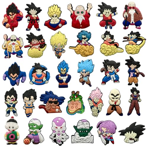 31Pcs Anime Shoe Decoration Charms Cute Cartoon Shoe Accessories Charms for Adults