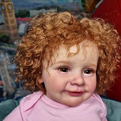 Muñeca Reborn Bebé Realista 26 Pulgadas con Cabello Rizado miniatura 6