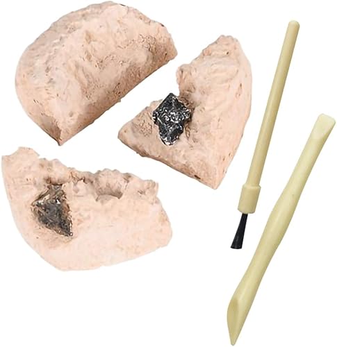 ArtCreativity Kit de excavación de meteoritos de 2 pulgadas, juego de excavación de meteoritos con 2 herramientas de excavación, divertido juguete