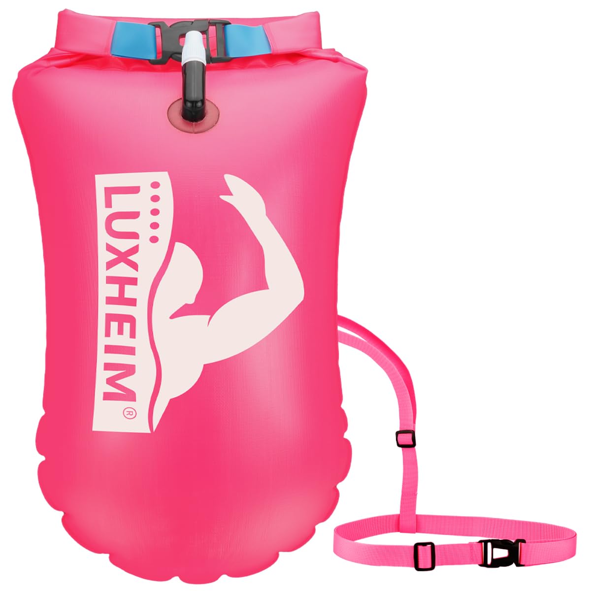 LUXHEIM Swim Buoy Tow Floats for Open Water Swimming Highly Visible Swim Float Dry Bag Waterproof Inflatable PVC Tow Float for Triathlons — image 1