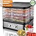 Produktbild Dörrautomat mit Temperaturregler, 5/7 Etagen Dörrgerät für Lebensmittel, Obst- Fleisch- Früchte-Trockner, Dehydrator, BPA-frei,250W (5-trays)