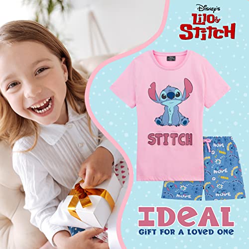Disney Stitch Girls Pyjamas for Kids and Teens 2 Piece Nightwear Short PJs for Girls Age 7-14 Eeyore and Stitch Gifts3
