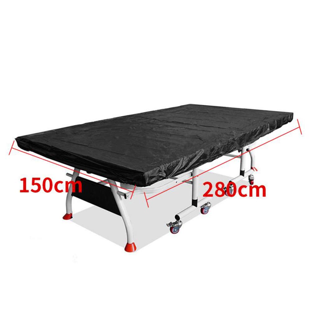 ZZX Telo di Copertura Tavolo da Ping Pong, Impermeabile Antipolvere Copri Protettiva Tavolo da Ping Pong per Interni ed Esterni, Nero, 110"*59"*2"