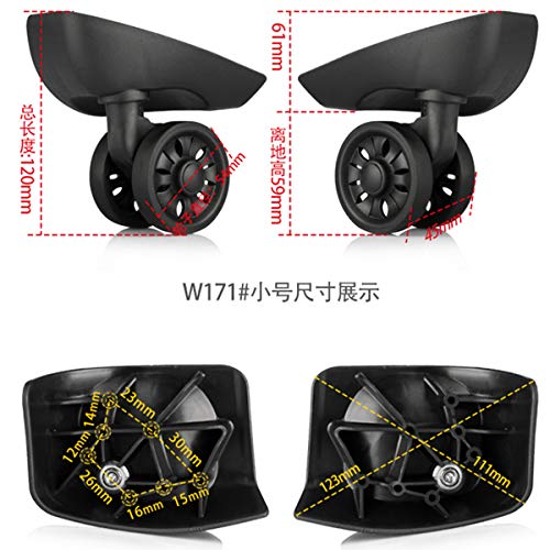 Trunk Wheels,Luggage Wheels Replacement, 360 Degree Swivel Luggage Mute Wheel Suitcase Replacement Repair Wheels Parts Spinner (W152#)(S-Size)2