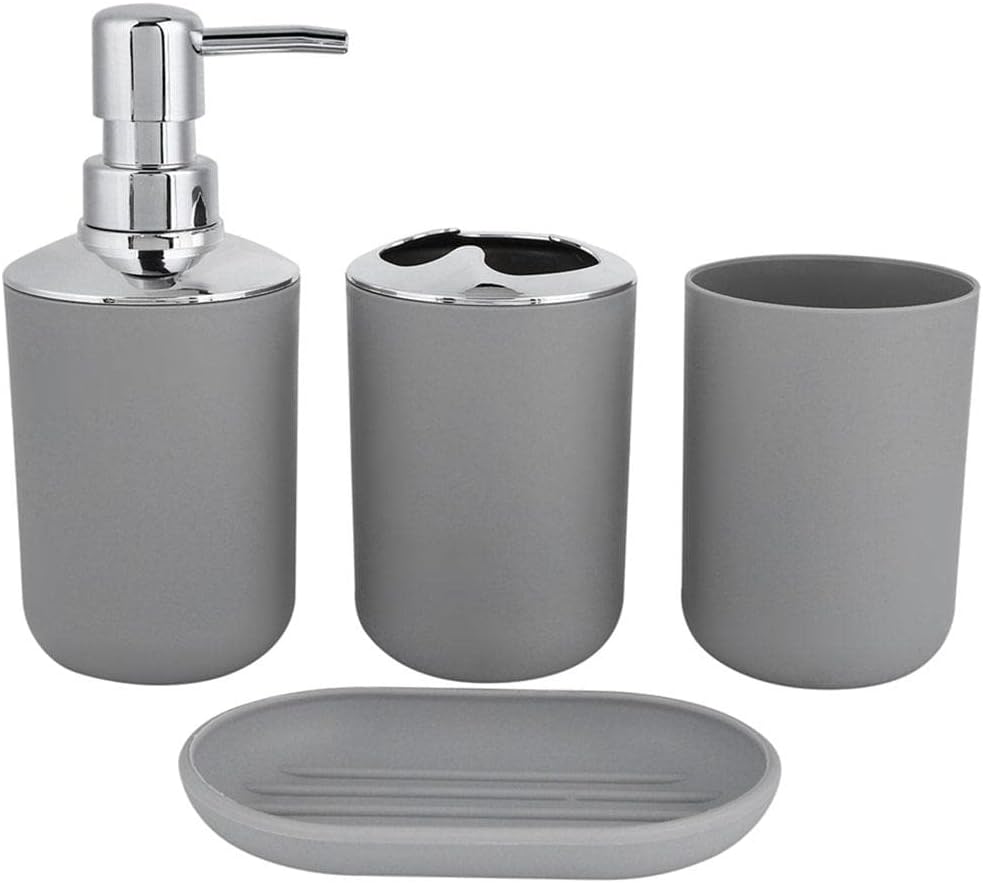 Modern Bathroom Essentials Set Toothbrush Cup Soap