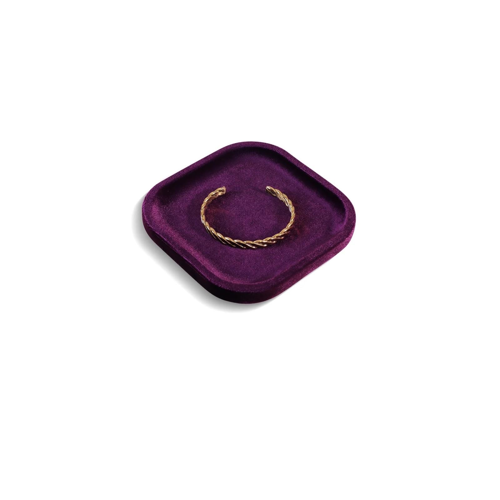 YGMNQAL Velvet Jewelry Tray Velvet Jewelry Flat Tray Ring Bracelet Necklace Earring Display Dish For Store Retail Counter Exhibition