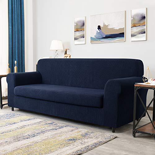 image for CHUN YI Stretch Loveseat Sofa Slipcover 2-Piece Couch Cover Furniture 