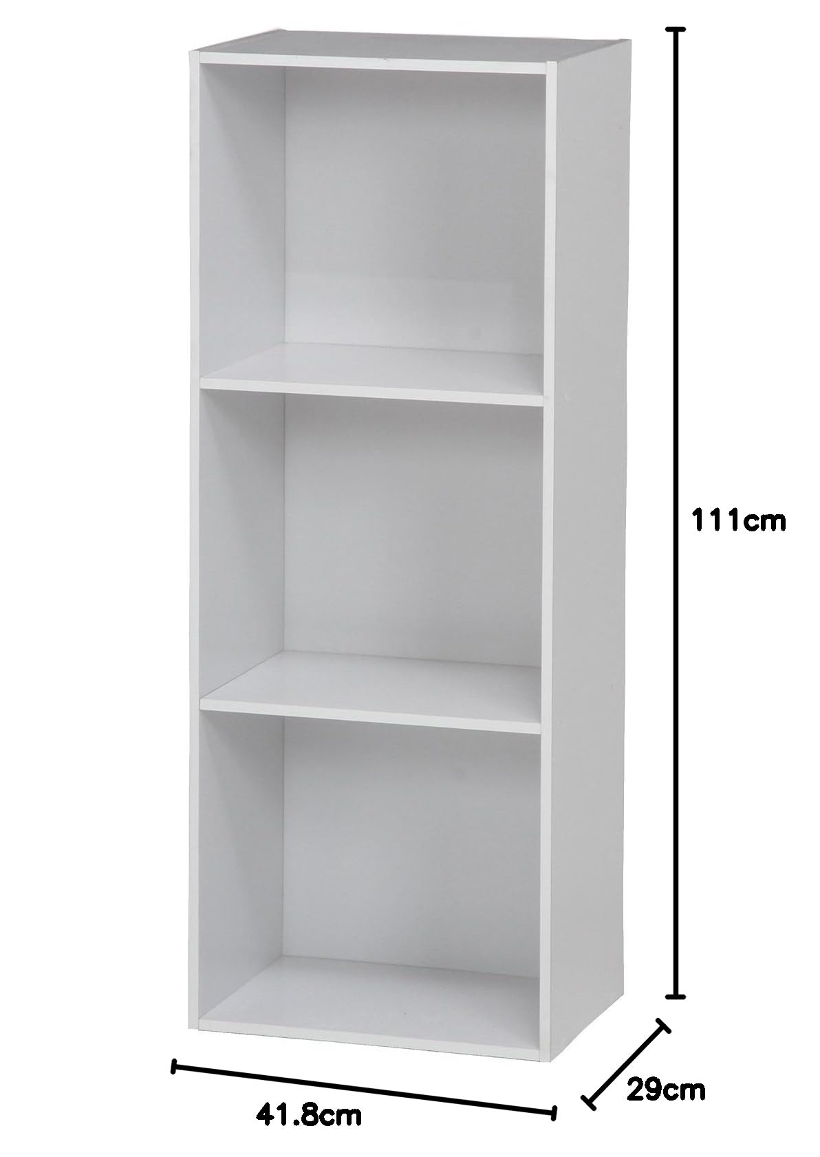 Amazon｜不二貿易 カラーボックス 3段 幅41.8×奥行29×高さ111cm 