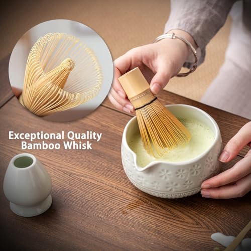 Image of Buucup Matcha Whisk Set, Ceramic Matcha Kit with Bowl & Bamboo Whisk
