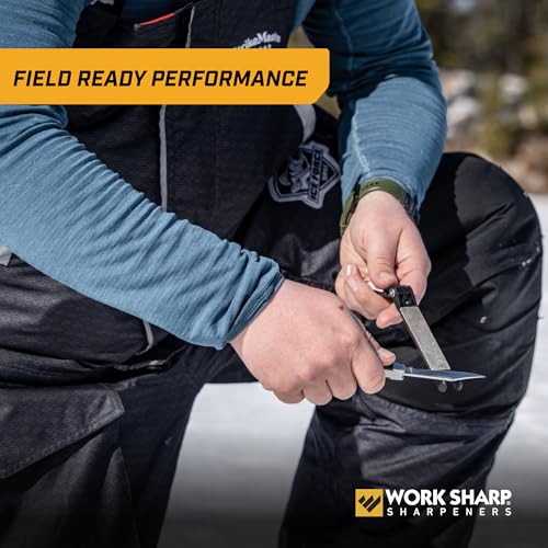 Image of Work Sharp Folding Field Sharpener for Knives and Tools - Compact Portable Knife Edge Maintenance Gear For Tradesmen Craftsmen & Outdoor Professionals