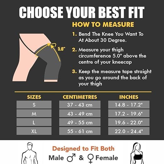 Image of Knee Cap Support Free Size Black Compression Knee Sleeve - Breathable Knee Brace Stretchable Knee Support for Men & Women