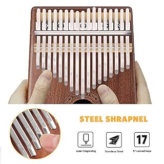 Kalimba 17 Clés Piano Pouce Instruments de Musique avec Outil de Réglage et Sac de Transport par Finether (Mahogany) - Les Beatles, Paul McCartney, John Lennon, RIngo Starr, George Harrison Kalimba 17 Clés Piano Pouce Instruments de Musique avec Outil de Réglage et Sac de Transport par Finether (Mahogany) – Image 2