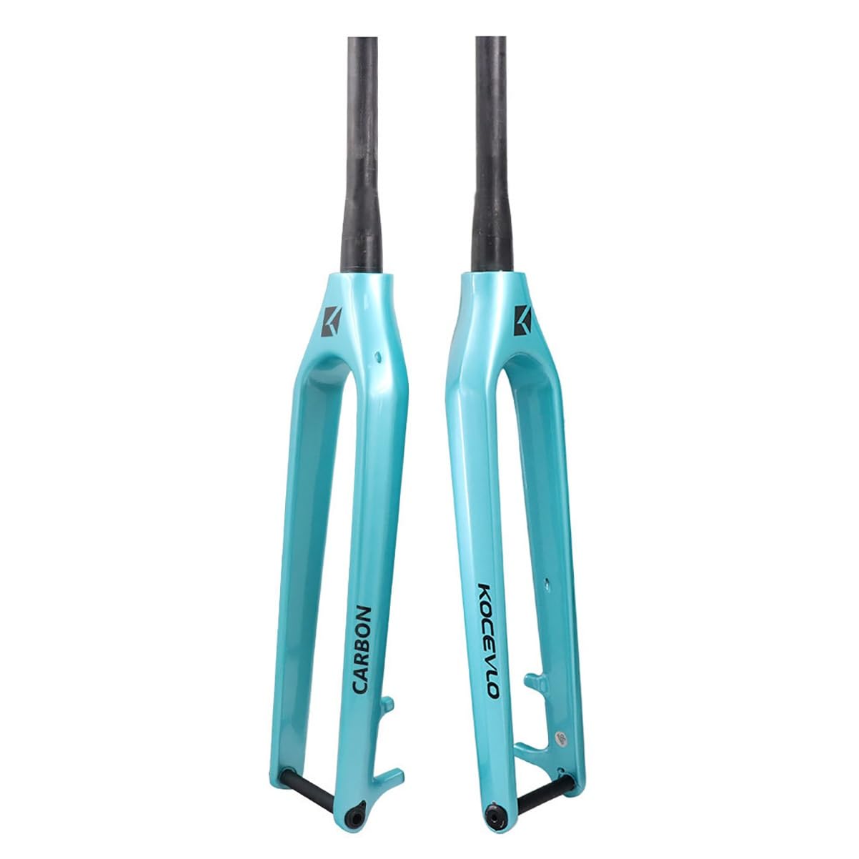 Fourche Rigide en Carbone pour VTT 27,5/29pouces Fourche De Vélo 1-1/2 Pouce Fourche Avant Conique Boost Axe Traversant 15 X 110mm Frein À Disque(29in-Green)