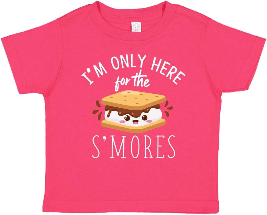 I'm Only Here for The S'Mores Funny Camping Baby Bodysuit One Piece or Toddler T-Shirt