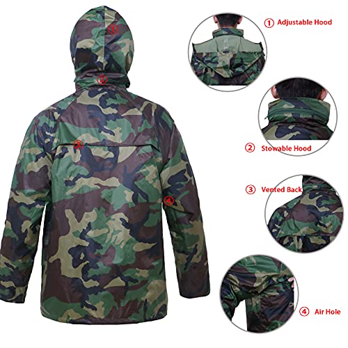 Rainrider Rain Suits For Men Women Fishing Hunting Rain Gear Packable Rain Jacket With Pants thumb #2