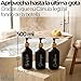 Imagen de FCINNOVA Dispensador Jabon Baño Negro Mate 500ml Set de 3 Botes para Gel y Champu Acondicionador Embudo para Rellenado Este Dosificador Jabon Baño es Elegante practico y mantendra su Ducha ordenada
