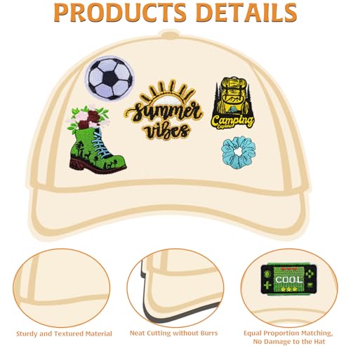 Image of 3Pcs Wooden Trucker Cap Template Palette, Trucker Hat Patches Hat Patches Templates Patch Hat Tool Patch Board Design Supplies, Trucker Accessories Perfect for Designing Your Own Special DIY Hat