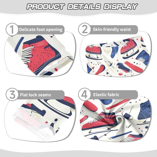 Boccsty Hockey Polka Dots Girls Leggings Kids Yoga Pants Dance Active Tights 4T3