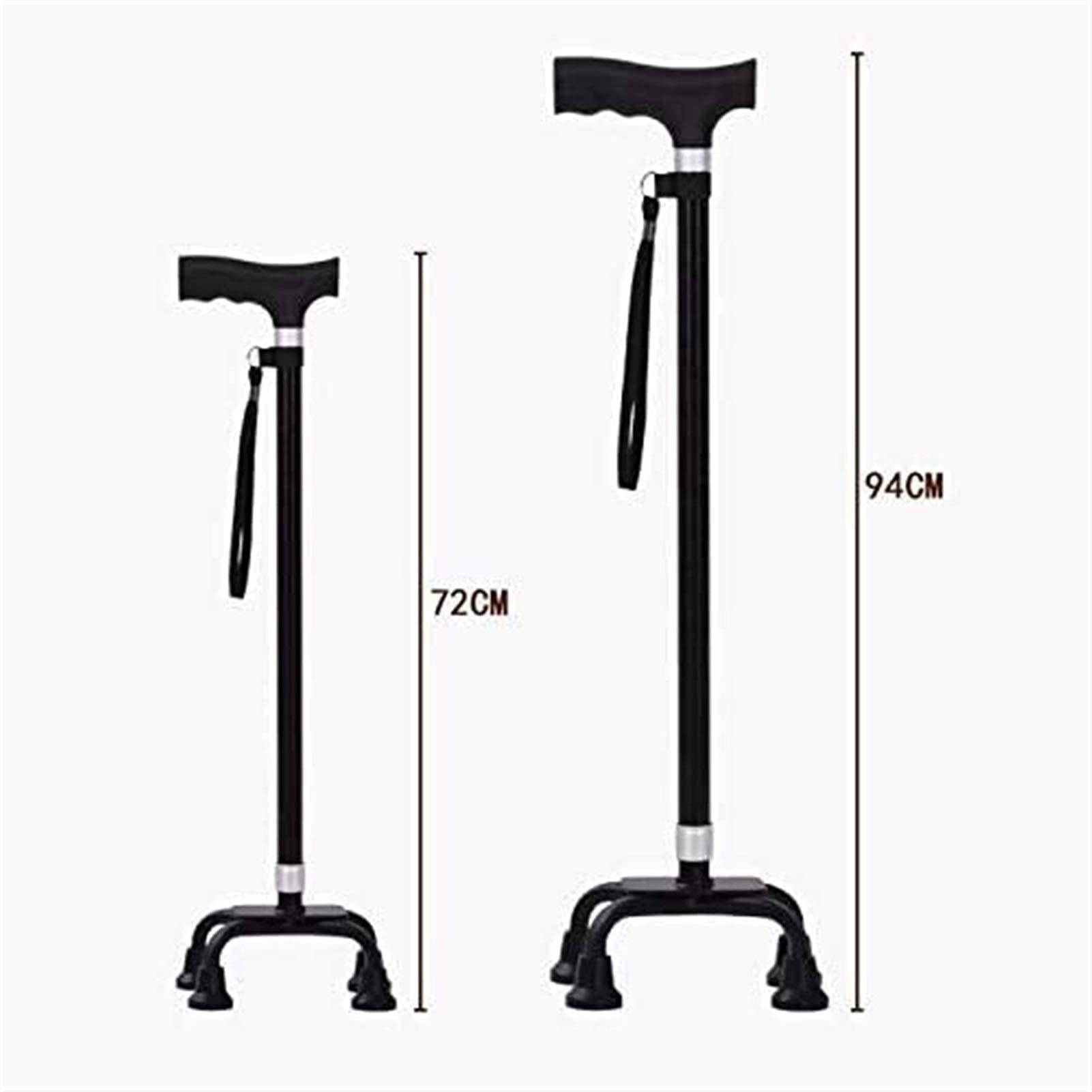 Bastón Multifuncional para Ancianos, 10 Unidades, Extensible, para Caminar, para Tablero Folo, para Ancianos, Cuatro muletas de aleación de Aluminio Antideslizantes