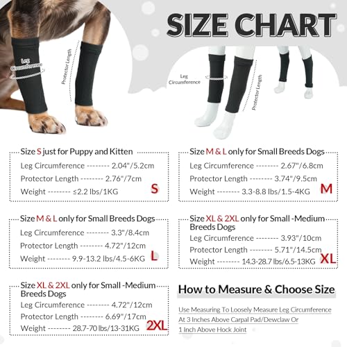 Image of ROZKITCH 4 PCS Dog Arm Sleeves for Licking Scratching Elbow Wound | Soft Knitting, Stretchy Fit Sleeves, Helps Reduce Licking, Dog & Cat Friendly, Easy to Wear, Daily Leg Coverage