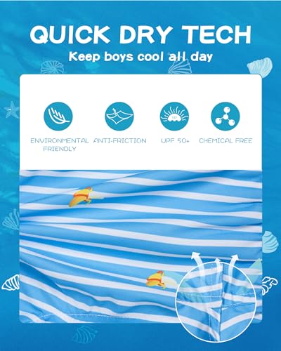Image of SURF CUZ Boys Swim Trunks Toddler Swim Shorts UPF 50+ Bathing Suit for Boy Swimsuit Quick Dry Mesh Beach Boardshorts Swimwear