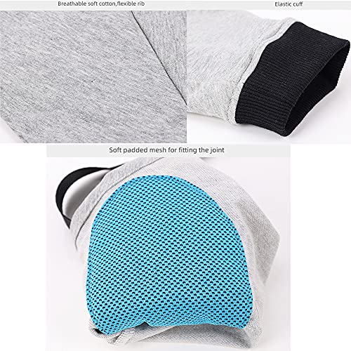 Image of HDKUW Dog Elbow Protector for Calluses, Recovery Suit for Front Legs, Cone Collar Alternative to Stop Licking Wounds, Cover Sleeve for Small Medium Large Dogs (L)