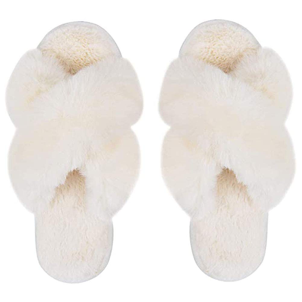 Fadezar Pantofole Peluche Donna Ciabatte da Casa Comode Invernali Moda Scarpe Sandali Slippers