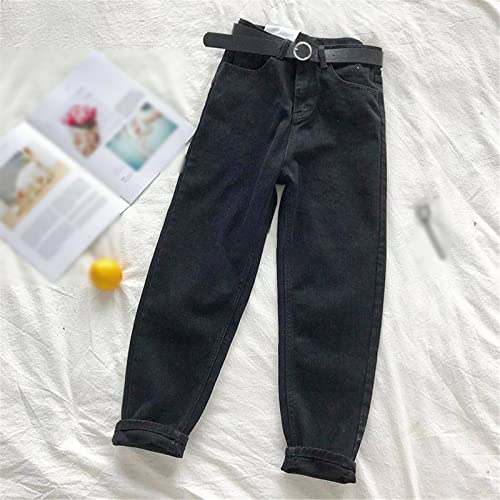 Fashion Blue Black Women's Jeans Trousers Vintage Streetwear High Waist Loose Mom Jeans3