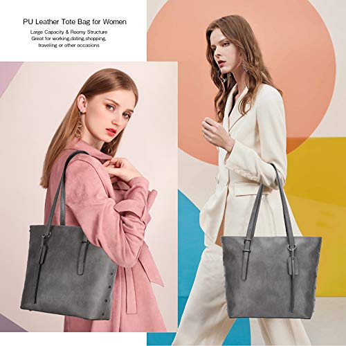 Image of KL928 Handbag for Women Tote Bag PU Leather Large Shoulder Bag Top Handle Satchel Purses 2Pcs Set