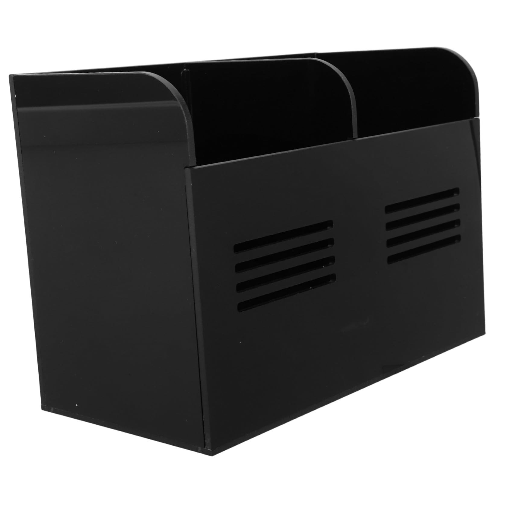 Acryl Strohhalmhalter Schwarz für Theke, Offene Aufbewahrungsbox | Kompaktes Design, Leicht zu Reinigen, Geeignet für Bambusspieße und Strohhalme im Restaurant