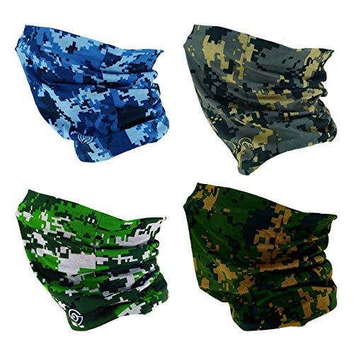 Image of Elastic Headwear Bandana Headband Half Face Mask Scarf Neck UV Sun Protection