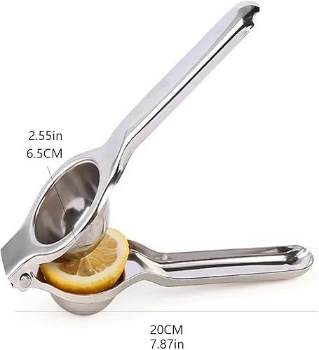Miniatura 2 de Exprimidor de limón de acero inoxidable  Exprimidor manual de cítricos para limones, limas, naranjas  Extractor de jugo de mano resistente para