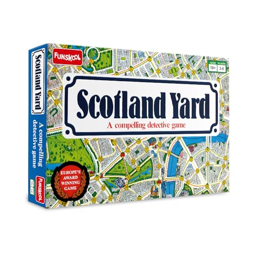 Funskool Scotland Yard, A Compelling Detective Game, Strategy Game, Board Game for Kids, Adults, Educational, 3 to 6 Players, Family Fun, Activity Toy for Childrens, Gift Set for Kid, Ages 7+ Years