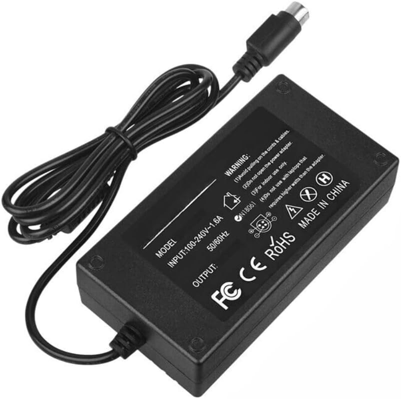 Marg 4-Pin DIAC/DC Charger Power Adapter for Thrustmaster T500 RS Driving Racing Gaming Steering Wheel T500RS 4169056 Supply Cord Cable PS Charger Mains PSU
