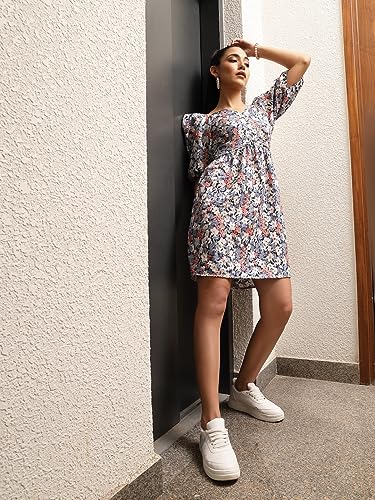 Image of OOMPH! Women's Crepe Fit and Flare Knee-Length Dress