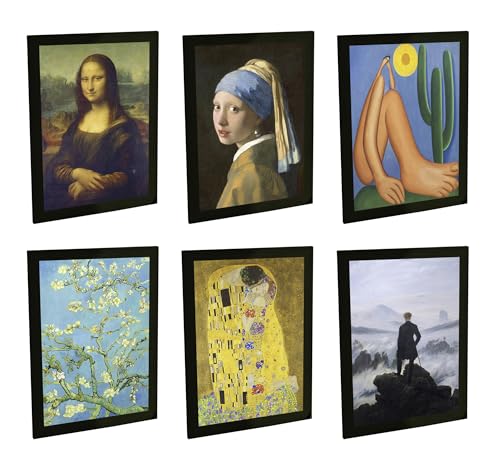 Quadros Decorativos Obras de Arte Pinturas Famosas Decora&ccedil;&atilde;o Quarto Sala Van Gogh, Monet, Da...