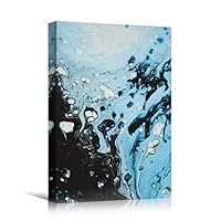 Canvas Wall Art Liquid Abstract Colorful Decorative Elements Mixed Media Multicolor Swirly - 12x18 inches