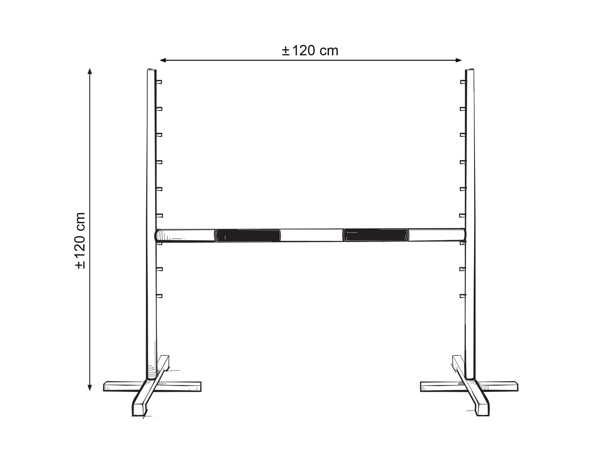 Obstáculo de salto para Hobby Horse 120 cm, 50 mm - Rosa