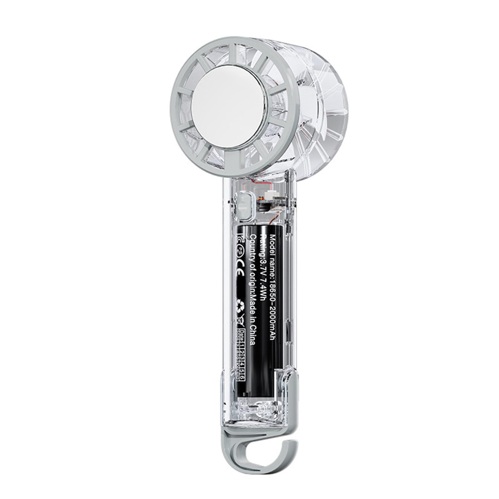 kokdid Friendly Fan 2000mAh Build Rechargeable Individual Camping Cooling Device Suitable for Mobile Use Portable Cooling
