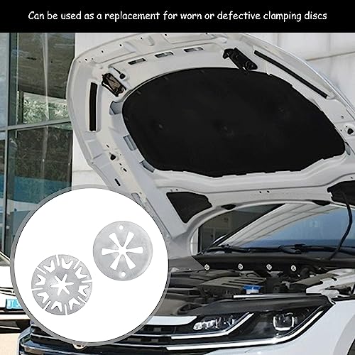 Set mit 60 Unterlegscheiben aus Metall, Verriegelungsringe und Edelstahl-Clip zur Befestigung des Thermoschilds unter der Motorhaube